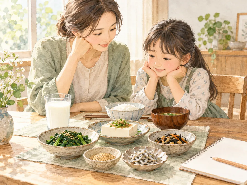 「牛乳は骨を強くする？——カルシウムパラドックスの話」の内容を描いた養生堂のイラスト