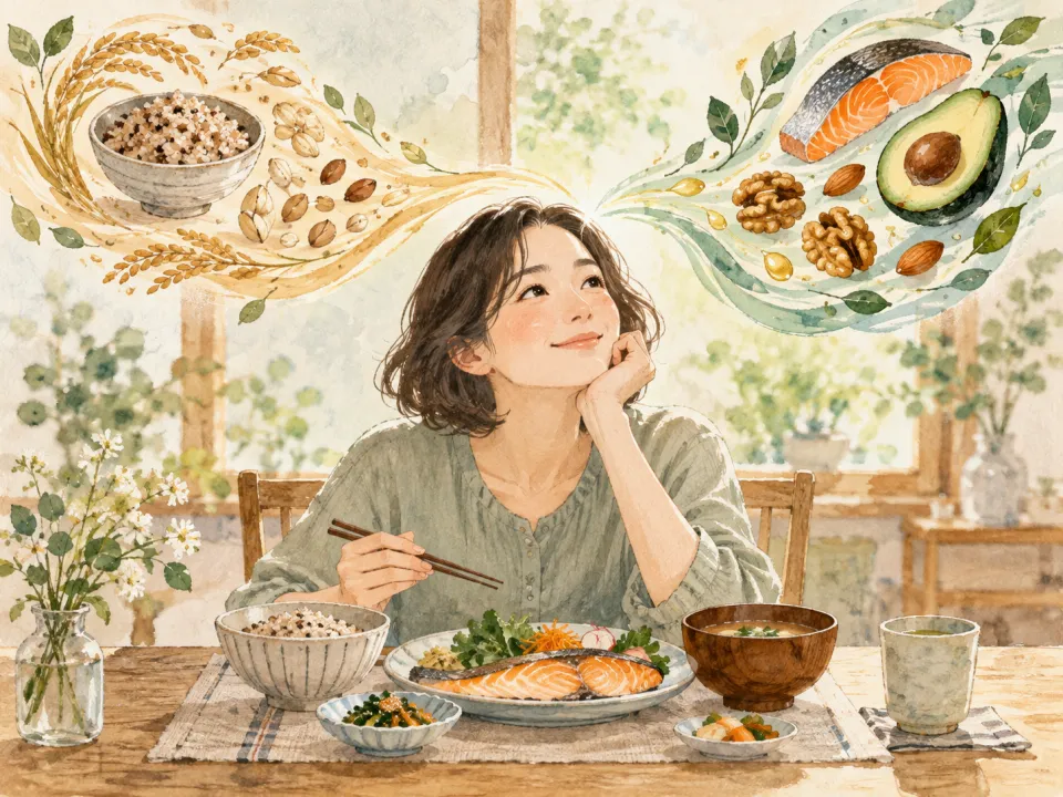「脳のエネルギーはブドウ糖だけじゃない？ケトン体は危険？」の内容を描いた養生堂のイラスト