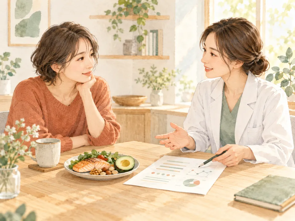 「コレステロールや中性脂肪が低いと気分に影響？」の内容を描いた養生堂のイラスト